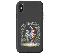 Carcasa para iPhone X/XS Bicicleta Encanto Rana Tándem Ciclismo Cottagecore Milf Mi Autismo