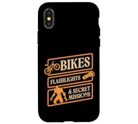 Carcasa para iPhone X/XS Bicicletas, linternas y misiones secretas