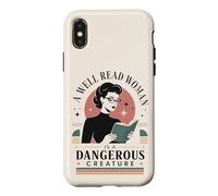 Carcasa para iPhone X/XS Bien Leído Mujer Amante Libro Feminista Lector Bibliófilo