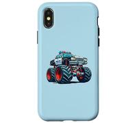 Carcasa para iPhone X/XS Big Wheels Police Car Vehicle Kids Boys Monster Truck