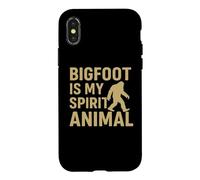 Carcasa para iPhone X/XS Bigfoot Is My Spirit Animal Funny Sasquatch Retro Design