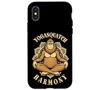 Carcasa para iPhone X/XS Bigfoot Yoga Funny Yogasquatch Harmony Meditación Mandala