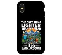 Carcasa para iPhone X/XS Bikepacking Lighter Than My Gear Is My Bank Account