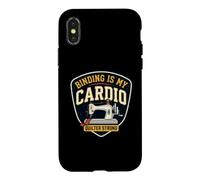Carcasa para iPhone X/XS Binding Is My Cardio Funny Quilting Máquina de Coser Quilter