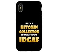Carcasa para iPhone X/XS Bitcoin Collector Costume Idgaf Meme BTC Mining Gear Bitcoin