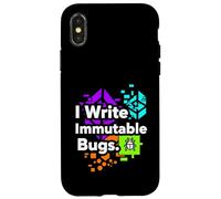 Carcasa para iPhone X/XS Blockchain Developer Funny I Write Immutable Bugs