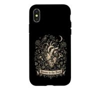 Carcasa para iPhone X/XS Bloom in The Dark Gothic Anatómico Corazón Raven Goth Girl