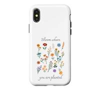 Carcasa para iPhone X/XS Bloom Where You Are Planted Gardening Floral Motivational
