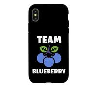 Carcasa para iPhone X/XS Blueberries Cute Fruit Minimalist Simple Team Blueberry