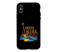 Carcasa para iPhone X/XS Blues Guitarrista y Fan de la música Rock o Delta Blues
