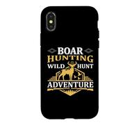 Carcasa para iPhone X/XS Boar Hunting Wild Hunt Adventure Hunter Life Nature Lover
