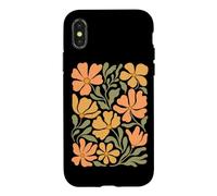 Carcasa para iPhone X/XS Boho Wildflowers Retro Floral Abstracto Flor Jardín