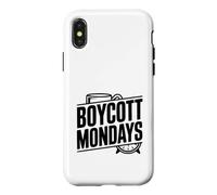 Carcasa para iPhone X/XS Boicot Lunes Divertido Anti Lunes Motivación
