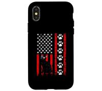 Carcasa para iPhone X/XS Bombay Cat 4th of July Patriotic American Flag Paws Lover
