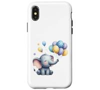 Carcasa para iPhone X/XS Bonito diseño de Elefante sosteniendo Globos de Lunares