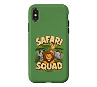 Carcasa para iPhone X/XS Bonito diseño de tripulación de Safari Squad Zoo Jungle Animals