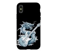 Carcasa para iPhone X/XS Bonito Disfraz de dragón de Guitarra eléctrica para Adultos y niños