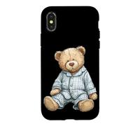 Carcasa para iPhone X/XS Bonito Disfraz de Peluche de Pijama para Adultos y niños
