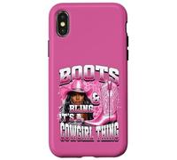 Carcasa para iPhone X/XS Boots & Bling Its a Cowgirl Thing Cowgirl Melanin Rodeo