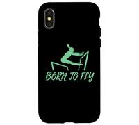 Carcasa para iPhone X/XS Born To Fly Gymnast Vaso Acrobat Balance Beam