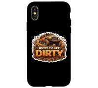 Carcasa para iPhone X/XS Born To Get Dirty 4X4 Off Road Propietario de Vehículo Offroad Lover