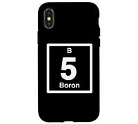Carcasa para iPhone X/XS Boro B, Elementos de Tabla periódica, Ciencia del Quinto cumpleaños