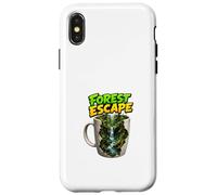 Carcasa para iPhone X/XS Bosque Escape Naturaleza Cascada Aventura Escena