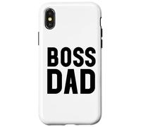 Carcasa para iPhone X/XS Boss Dad Men Dad Boss Hombre Papa Bossy Daddy Boss Father