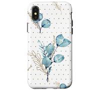 Carcasa para iPhone X/XS Botanical Blue Flower For Winter Women Floral Wildflower