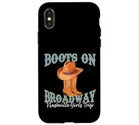 Carcasa para iPhone X/XS Botas en Broadway Tennessee Nashville Girls Trip Fin de Semana