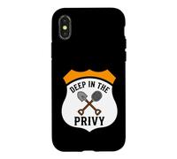 Carcasa para iPhone X/XS Bottle Digging Relic Hunter Deep In The Privy Design