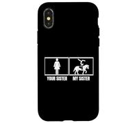 Carcasa para iPhone X/XS Bóvedas a Caballo Tu Hermana Mi Hermana Ecuestre Bóvedas
