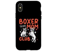 Carcasa para iPhone X/XS Boxer Mom Club Dog Mom Mama Día de la Madre