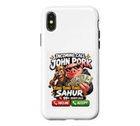 Carcasa para iPhone X/XS Brainrot Calling Funny Viral Meme Humor Design Entrante