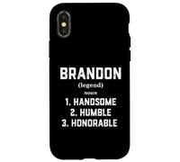 Carcasa para iPhone X/XS Brandon Costume Handsome Humble Honorable Funny Brandon Meme
