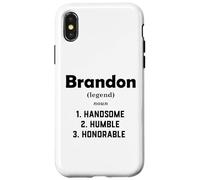 Carcasa para iPhone X/XS Brandon Definición Guapo Humilde Honorable Disfraz Brandon