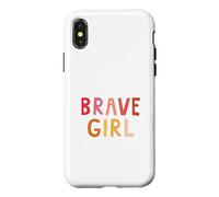 Carcasa para iPhone X/XS Brave Girl Floral Inspirador Fuerza Coraje