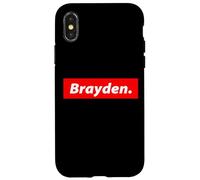 Carcasa para iPhone X/XS Brayden Name Streetwear Super Hero Costume For Braydens