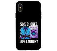 Carcasa para iPhone X/XS Brazilian Jiu Jitsu 50% Chokes 50% Laundry BJJ