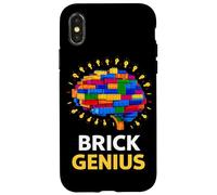 Carcasa para iPhone X/XS Brick Genius Master Builder bloquea la construcción de cumpleaños para niños
