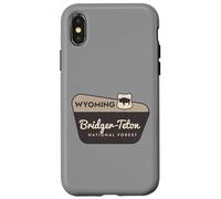 Carcasa para iPhone X/XS Bridger-Teton National Forest Wyoming Señal de Bienvenida Vacaciones