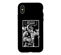 Carcasa para iPhone X/XS Brindemos por Todos ustedes, bichos raros, Dead Goth Skull Astronaut