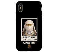 Carcasa para iPhone X/XS Bring The Unexpected Egyptian Pharaoh King Tut Face Graphic