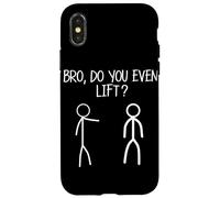 Carcasa para iPhone X/XS Bro Do You Even Lift Stick Figura Divertida Gimnasio Humor sarcástico