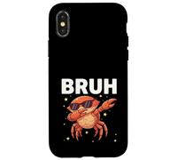 Carcasa para iPhone X/XS Bruh Dabbing Crab - Gafas de Sol Divertidas con diseño de Cangrejo