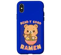 Carcasa para iPhone X/XS Buen Oso Amante de los Fideos Ramen Comiendo Osos Kawaii