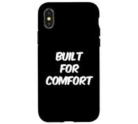 Carcasa para iPhone X/XS Built For Comfort Yes I Am Fat People Funny Snacks Citas