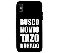 Carcasa para iPhone X/XS Busco Novio Tazo Dorado Mexican Saying Slang Words Sarcastic