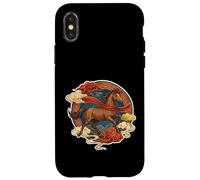 Carcasa para iPhone X/XS Caballo del Zodiaco Chino Lunar