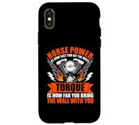 Carcasa para iPhone X/XS Caballos de Fuerza es lo rápido Que golpeas la Pared Divertido mecánico de Coches